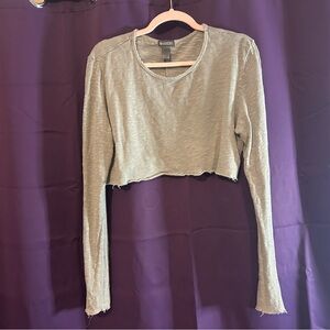 Raw Hem Destroyed Cropped Knit Sweater Divided H&M